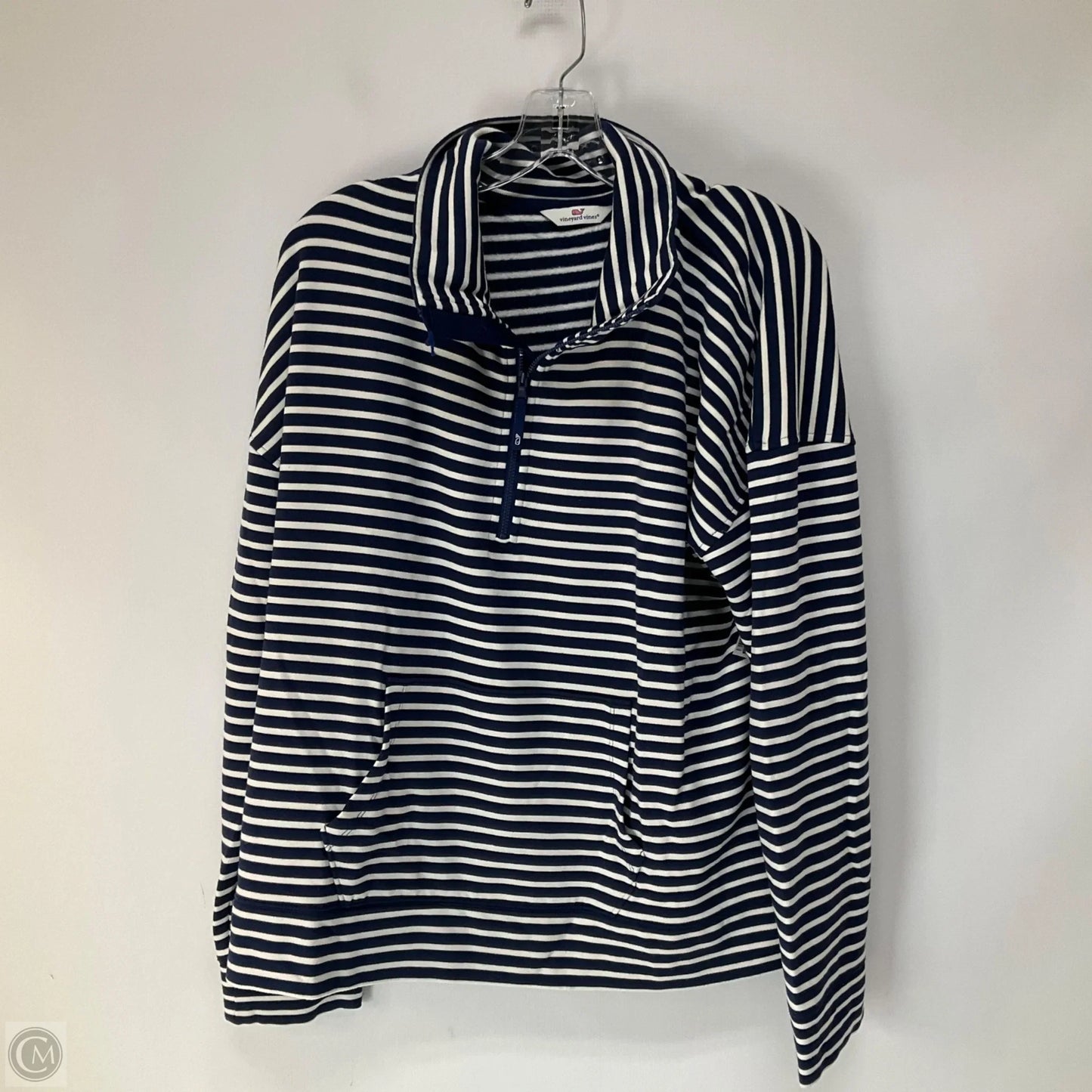Athletic Top Long Sleeve Collar By Vineyard Vines In Striped Pattern, Size: Xl