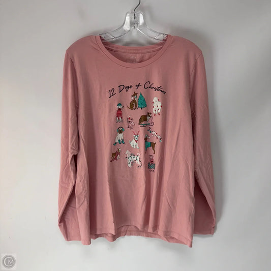 Top Long Sleeve By J. Crew In Pink, Size: Xl