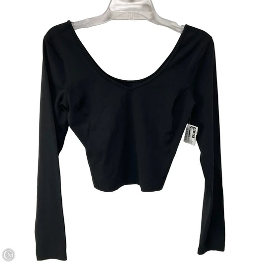 Athletic Top Long Sleeve Collar By Lululemon In Black, Size: S