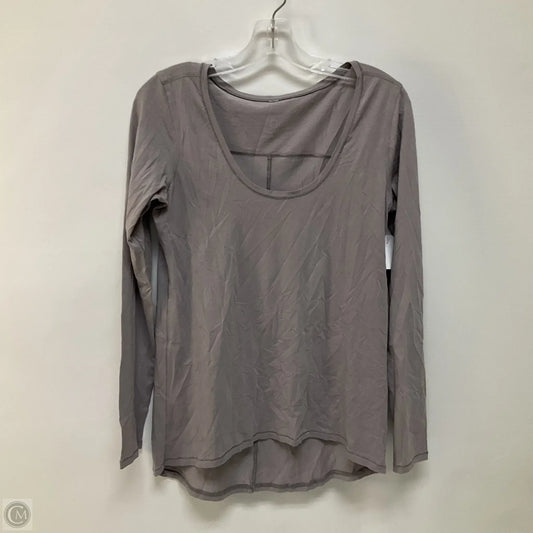 Top Long Sleeve By Lululemon In Grey, Size: M