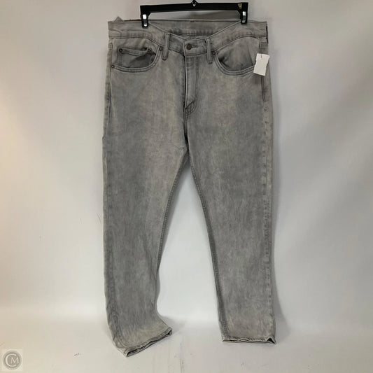 Jeans Straight By Levis In Grey Denim, Size: 18