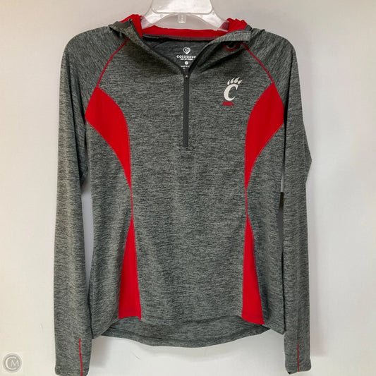 Athletic Top Long Sleeve Hoodie By Clothes Mentor In Grey, Size: S
