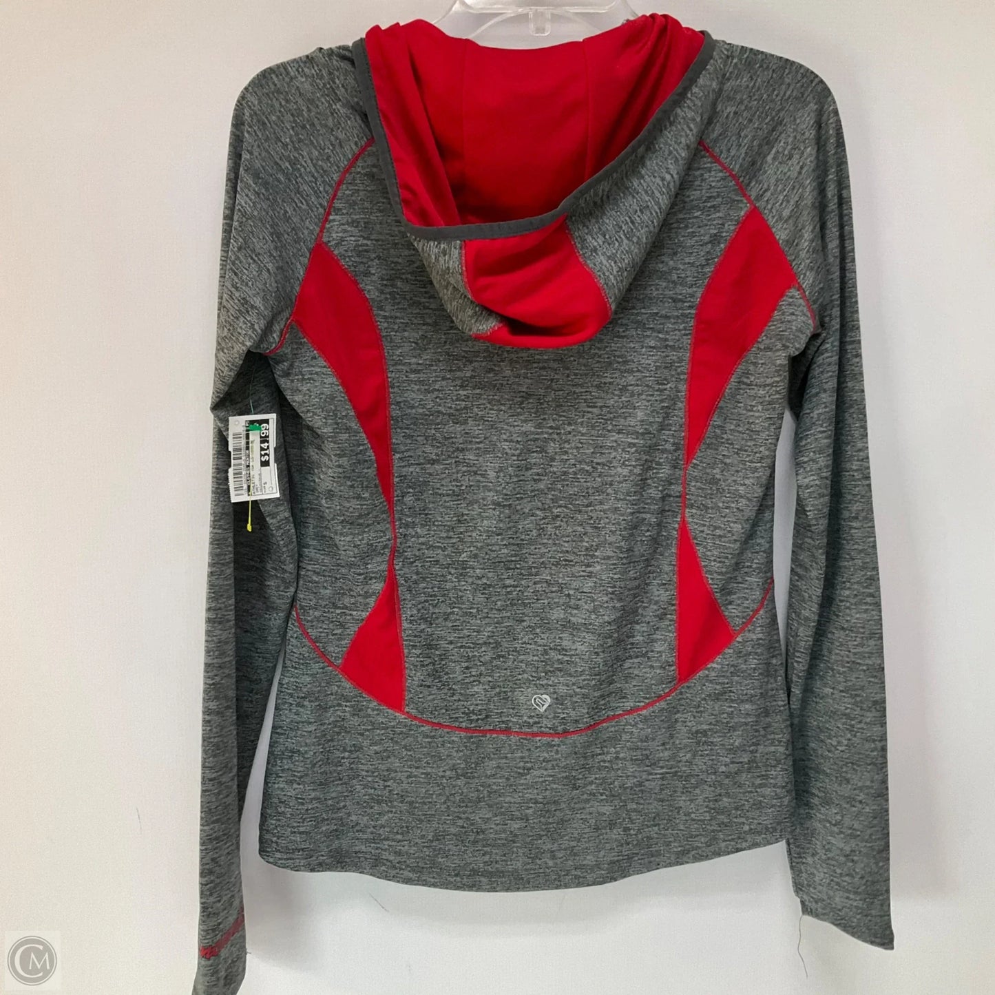 Athletic Top Long Sleeve Hoodie By Clothes Mentor In Grey, Size: S