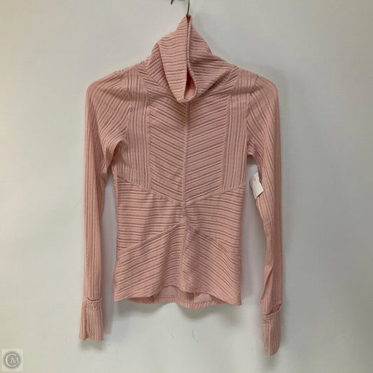 Athletic Top Long Sleeve Collar By Free People In Pink, Size: S