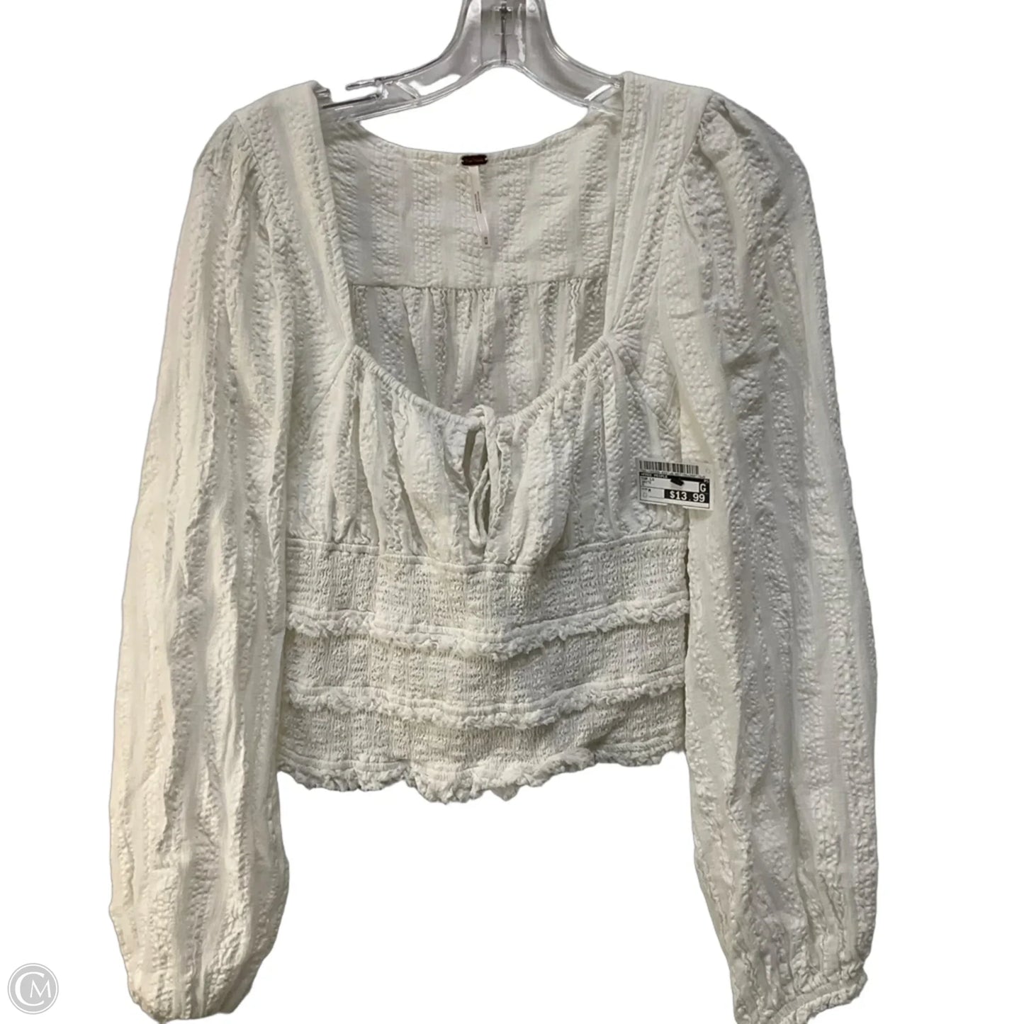 Top Long Sleeve By Free People In White, Size: M
