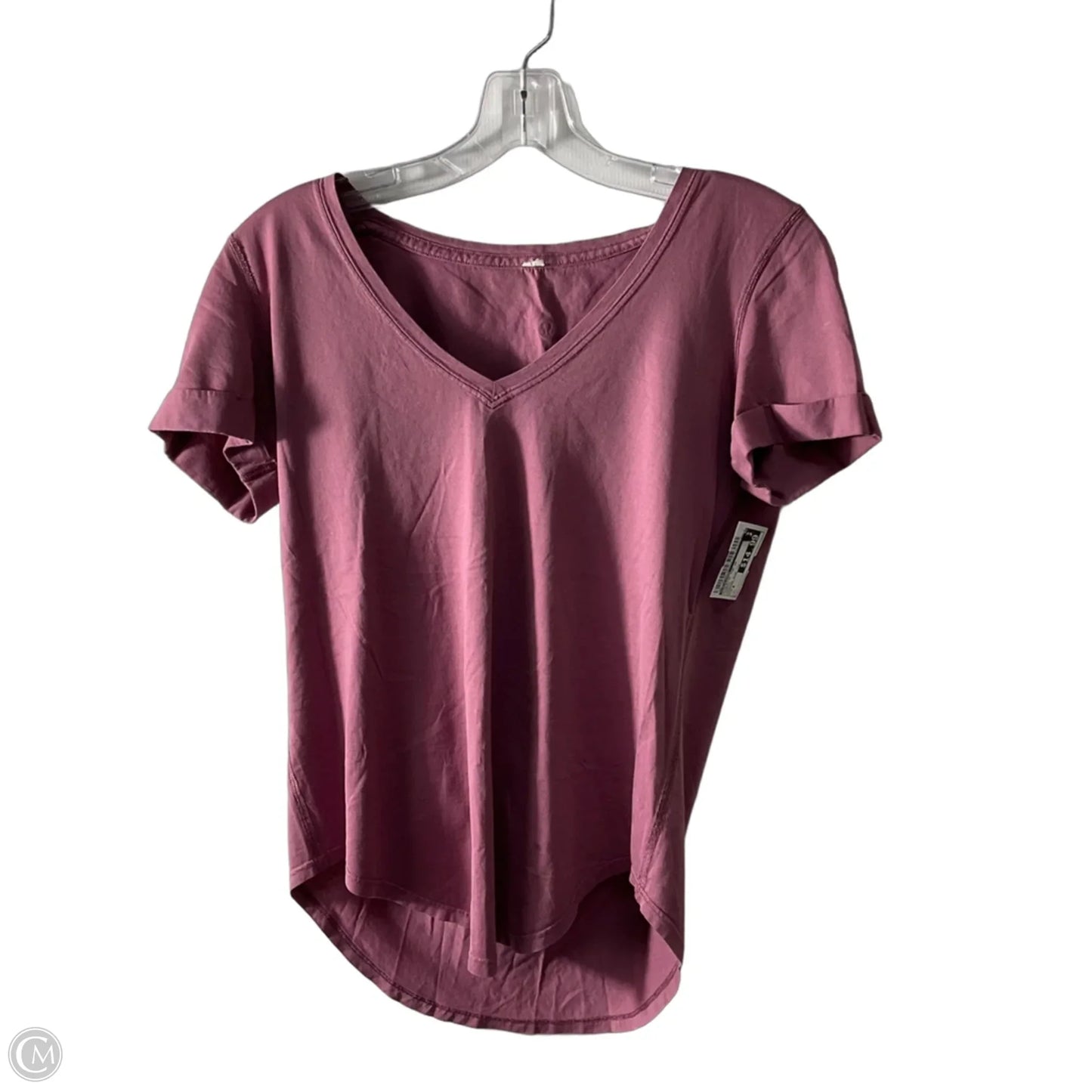 Athletic Top Short Sleeve By Lululemon In Purple, Size: 4