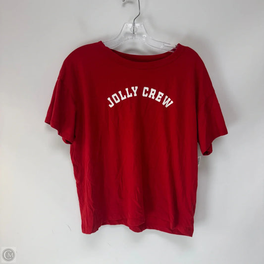 Top Short Sleeve By Old Navy In Red, Size: L