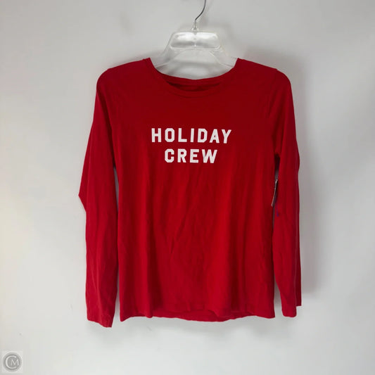 Top Long Sleeve By J. Crew In Red, Size: S