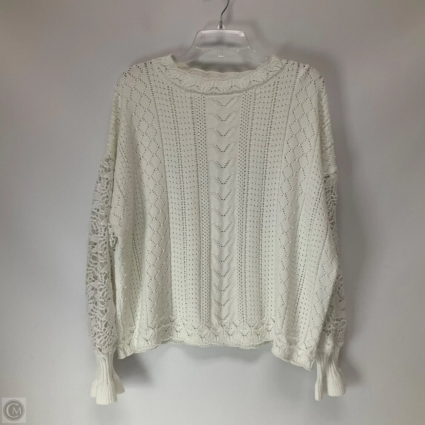 Sweater By Clothes Mentor In White, Size: 2x