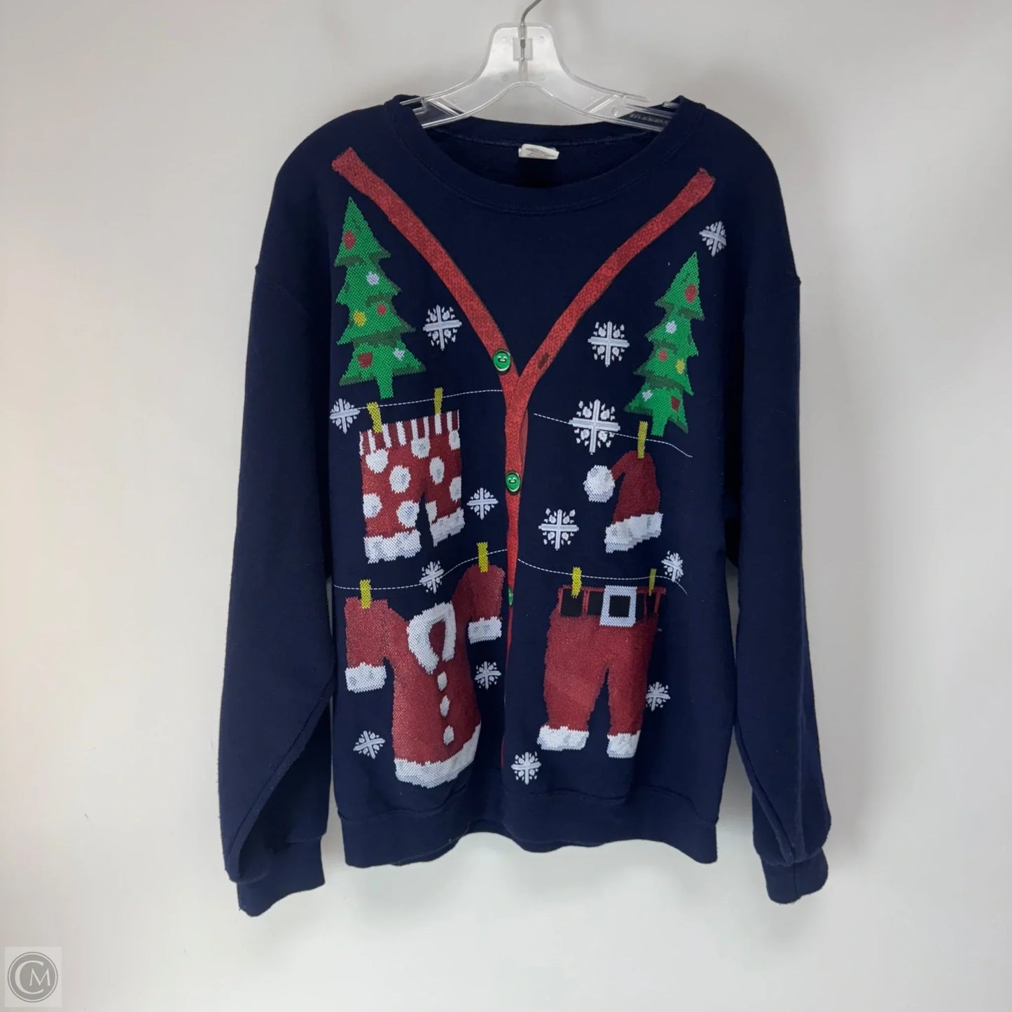 Sweatshirt Crewneck By Jerzees In Blue, Size: L