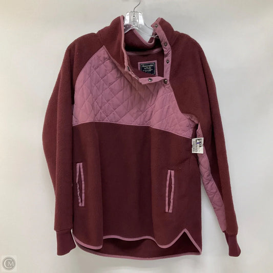 Sweatshirt Collar By Abercrombie And Fitch In Pink, Size: L