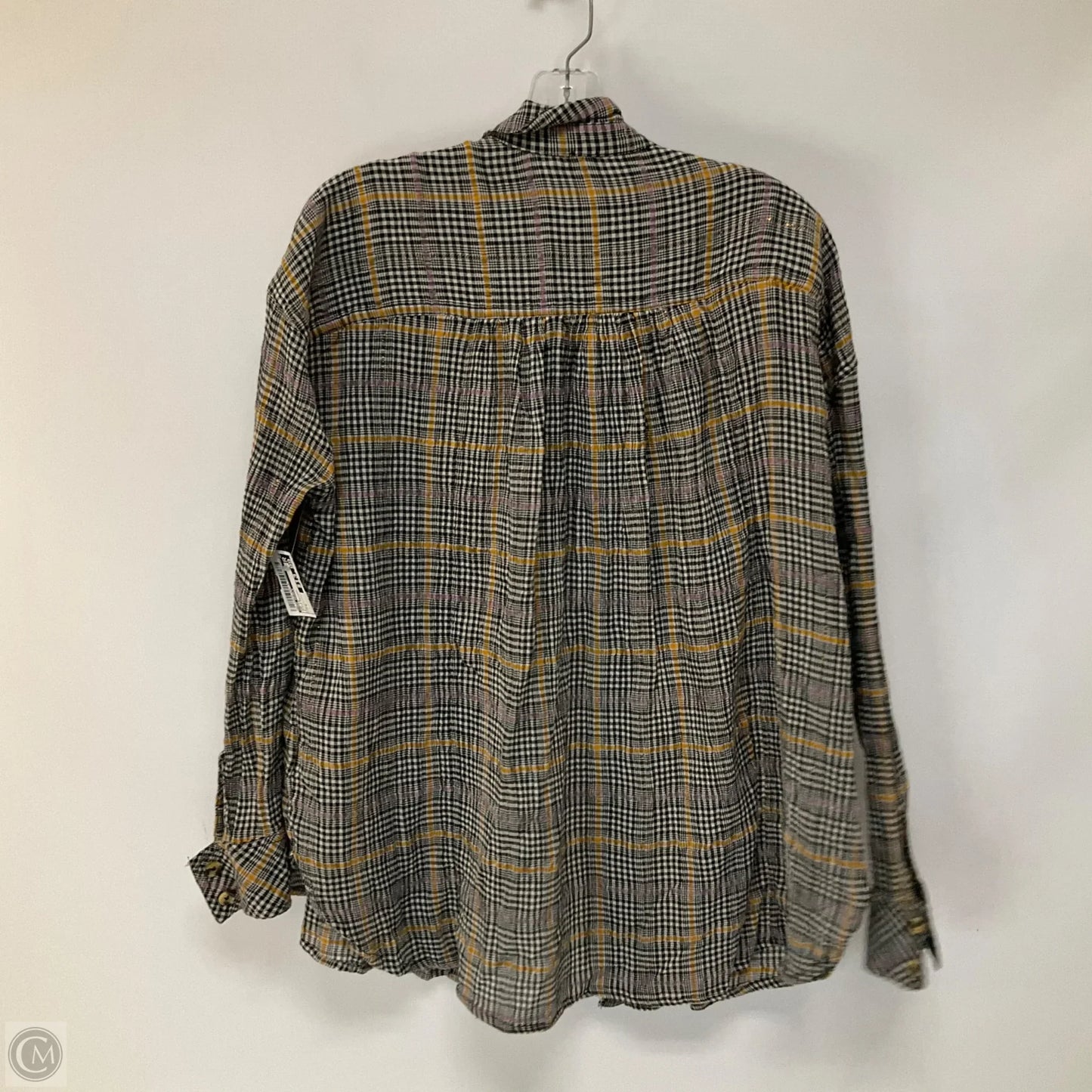 Top Long Sleeve By Free People In Plaid Pattern, Size: S