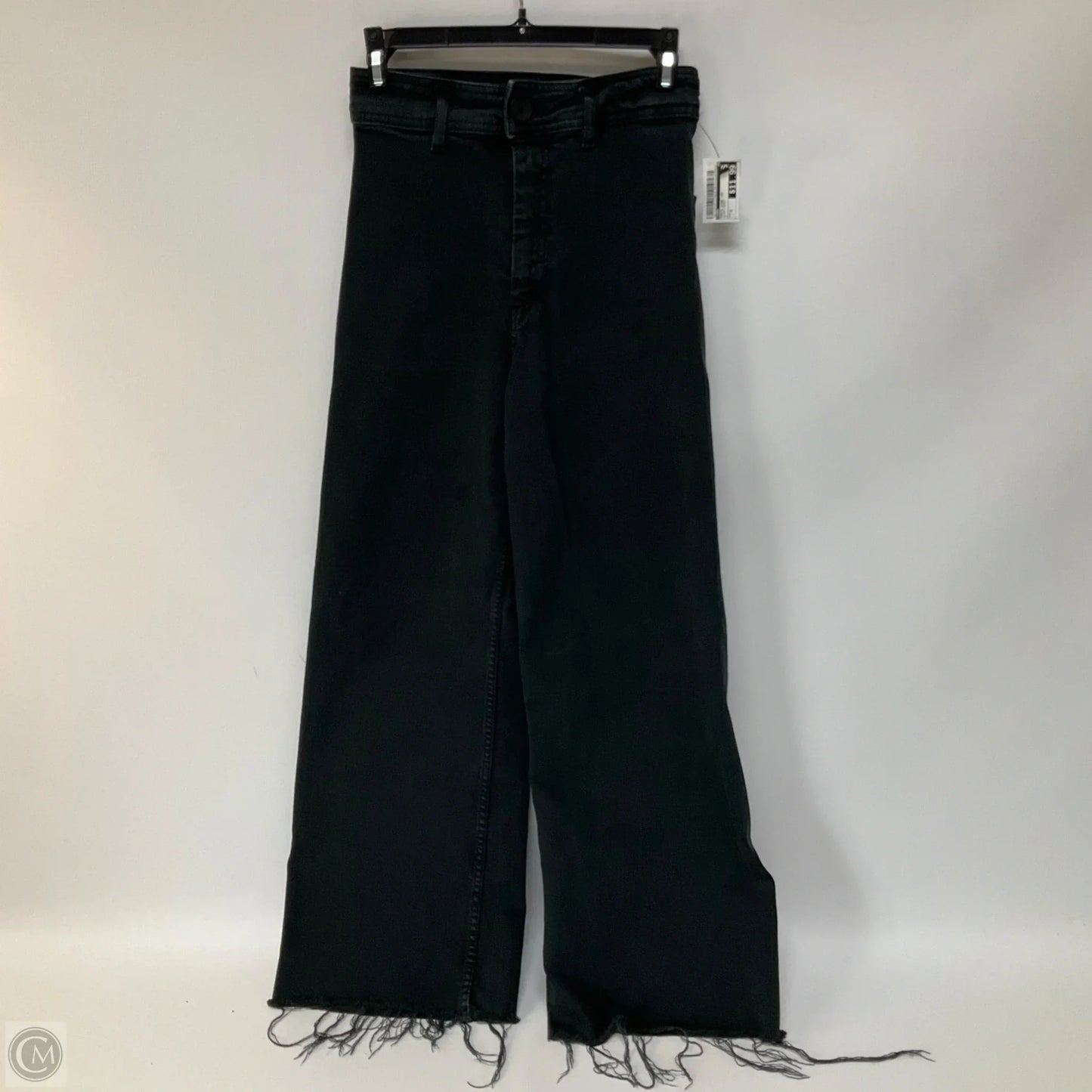 Pants Wide Leg By Zara In Black Denim, Size: 2