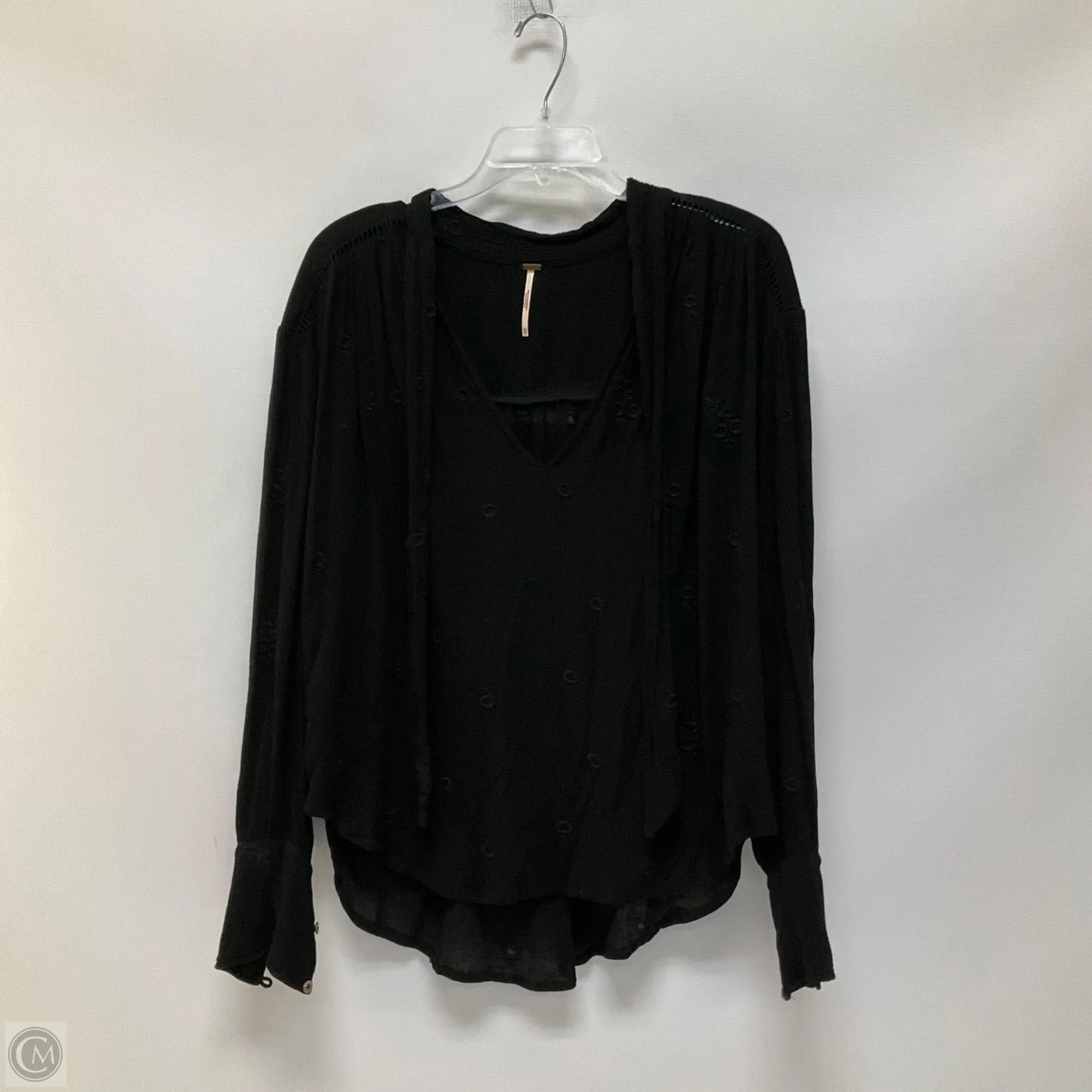 Top Long Sleeve By Free People In Black, Size: Xs