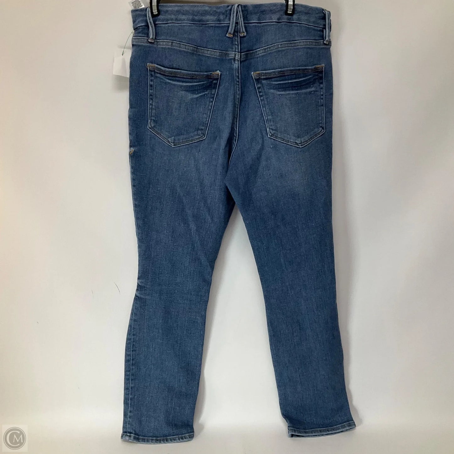 Jeans Straight By Good American In Blue Denim, Size: 14