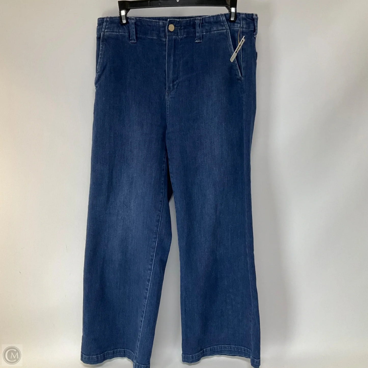 Jeans Wide Leg By Paige In Blue Denim, Size: 8