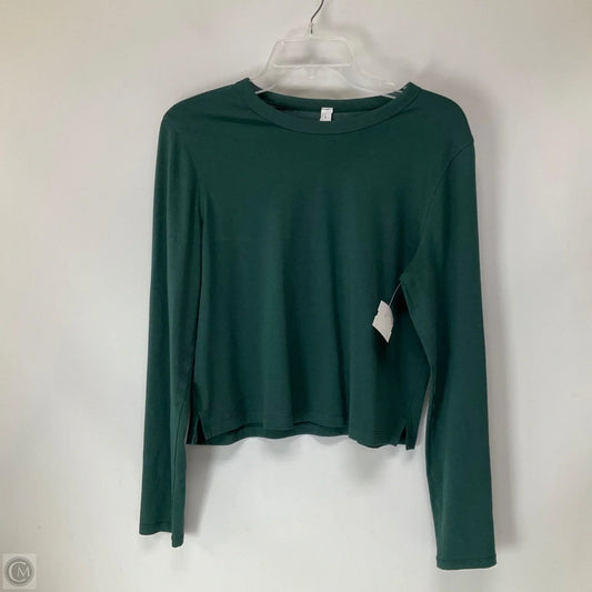 Athletic Top Long Sleeve Crewneck By Lululemon In Green, Size: 6