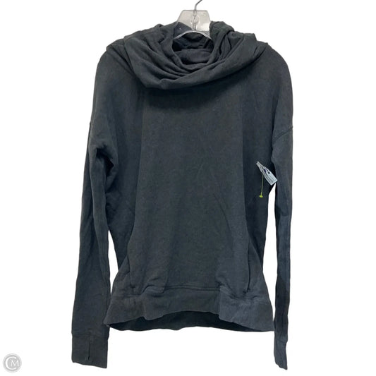 Athletic Top Long Sleeve Hoodie By Lululemon In Grey, Size: M