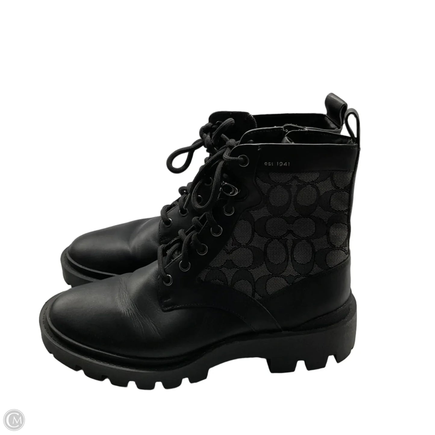 Boots Designer By Coach In Black, Size: 8