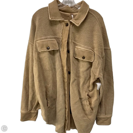 Jacket Shirt By Free People In Tan, Size: M