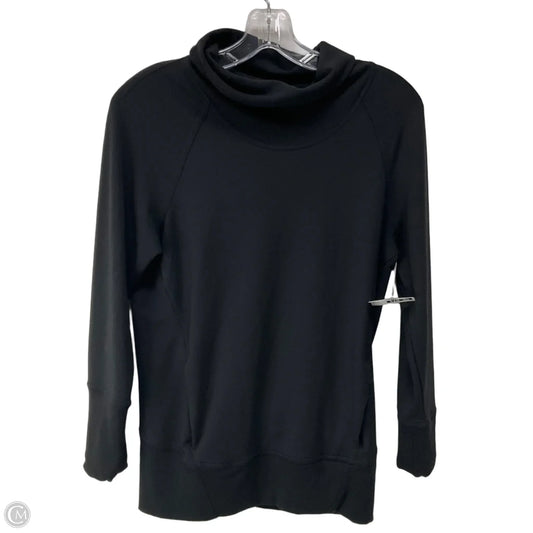 Athletic Top Long Sleeve Collar By Lululemon In Black, Size: 4