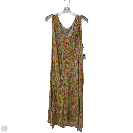 Dress Casual Midi By Natural Life In Floral Print, Size: L