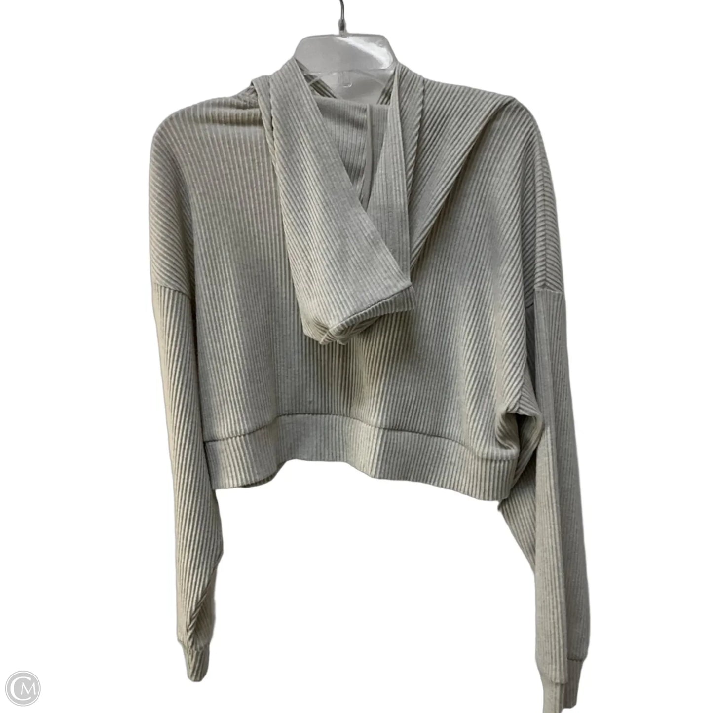 Athletic Sweatshirt Hoodie By Alo In Beige, Size: M