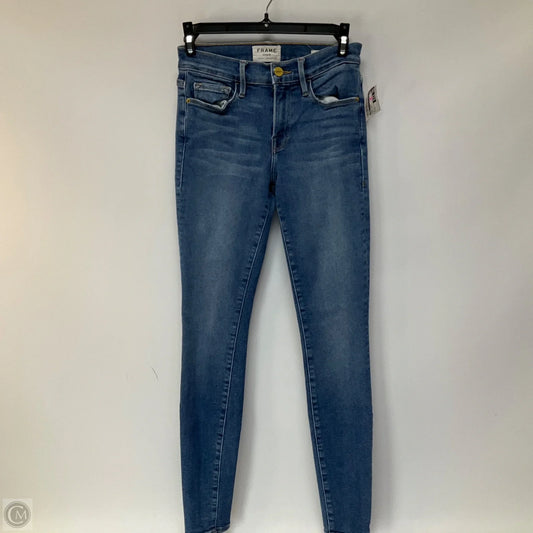 Jeans Skinny By Frame In Blue Denim, Size: 2