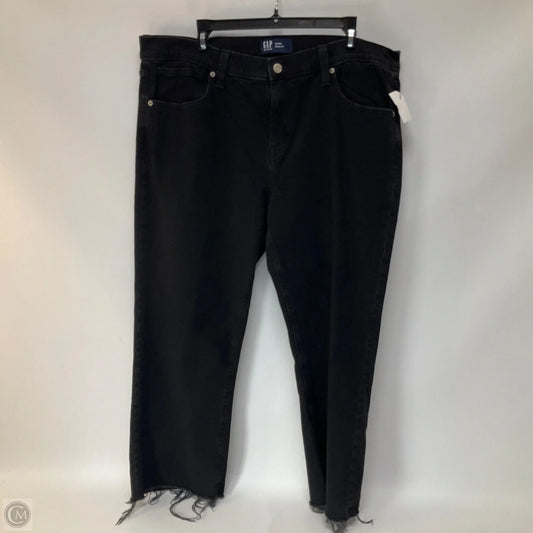 Jeans Boot Cut By Gap In Black Denim, Size: 18