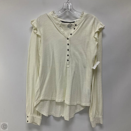 Top Long Sleeve By Pilcro In Cream, Size: M