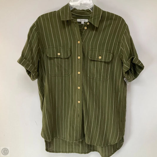 Top Short Sleeve By Madewell In Striped Pattern, Size: Xs