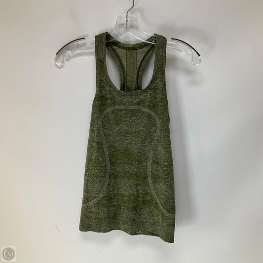 Athletic Tank Top By Lululemon In Green, Size: 4