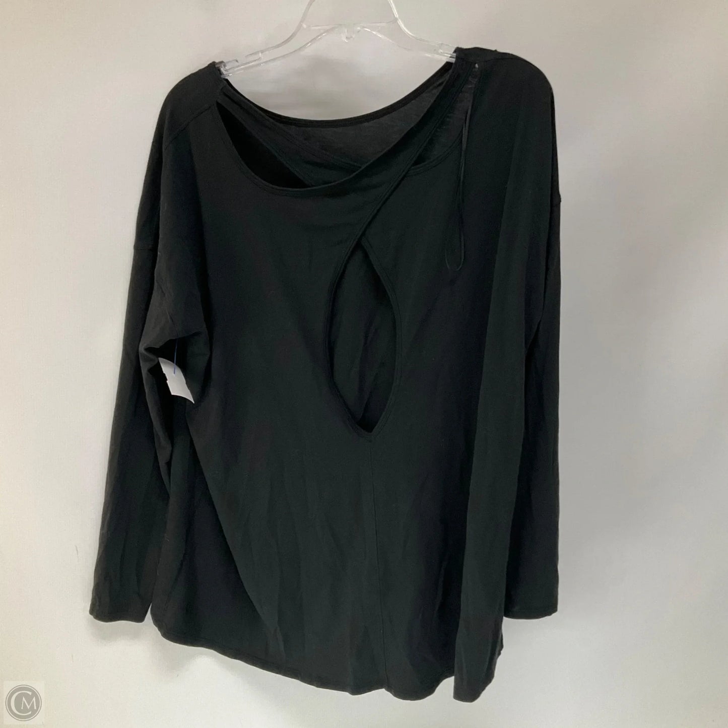 Athletic Top Long Sleeve Crewneck By Lululemon In Black, Size: L