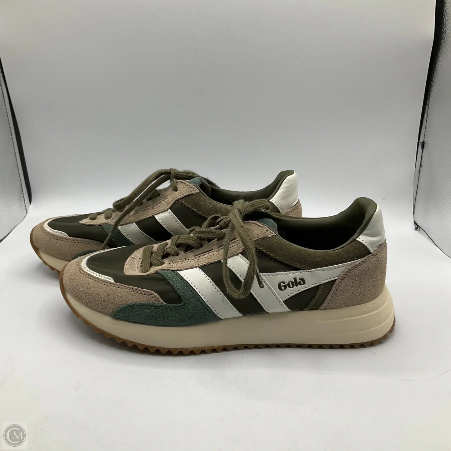 Shoes Athletic By Gola In Green & Tan, Size: 7