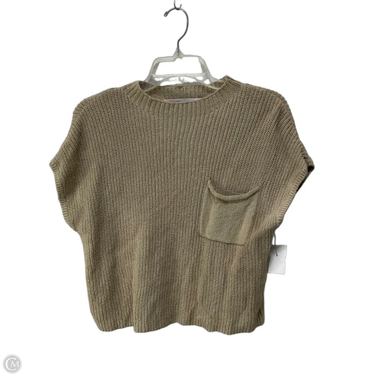 Sweater Short Sleeve By Free People In Taupe, Size: S
