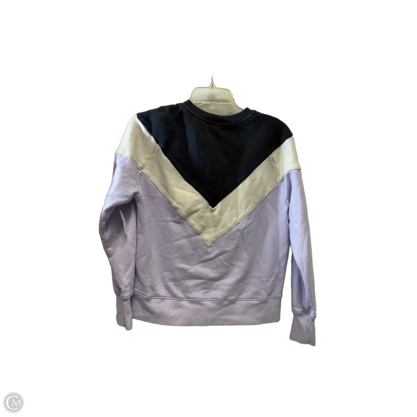 Sweatshirt Crewneck By Evereve In Grey & Purple, Size: M