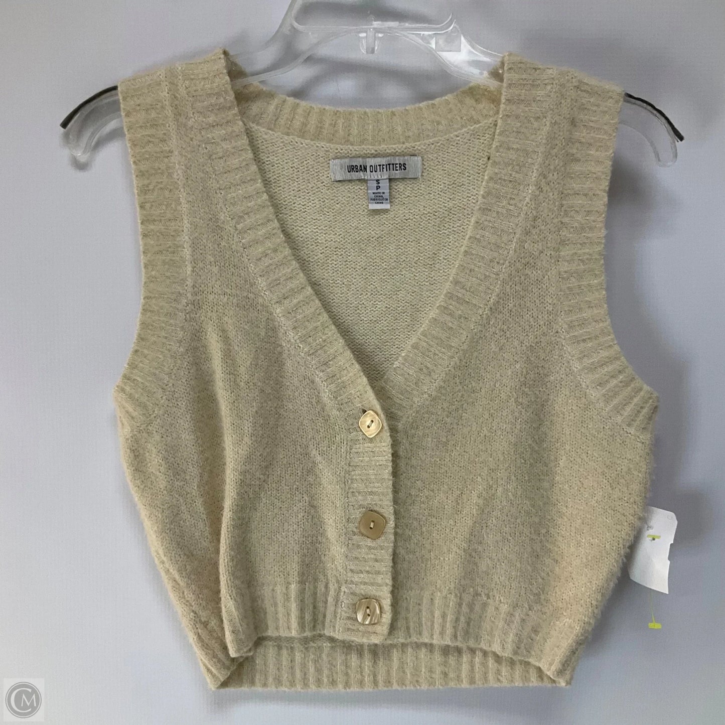 Vest Sweater By Urban Outfitters In Cream, Size: S