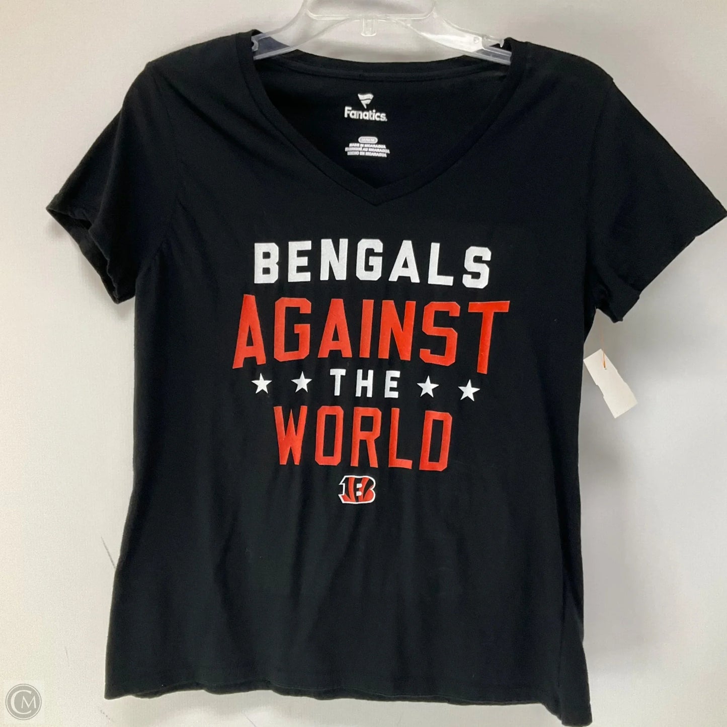 Athletic Top Short Sleeve By Fanatics In Black, Size: M