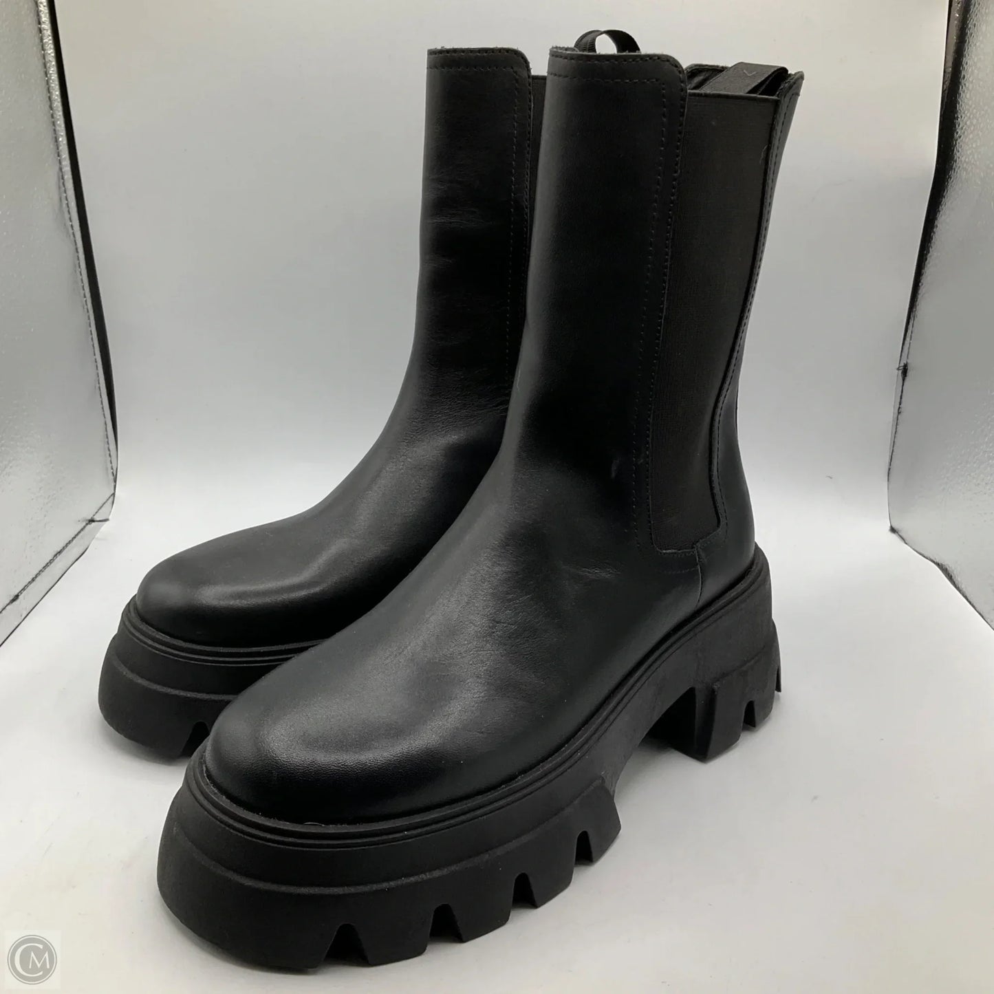 Boots Mid-calf Flats By Cmb In Black, Size: 8.5