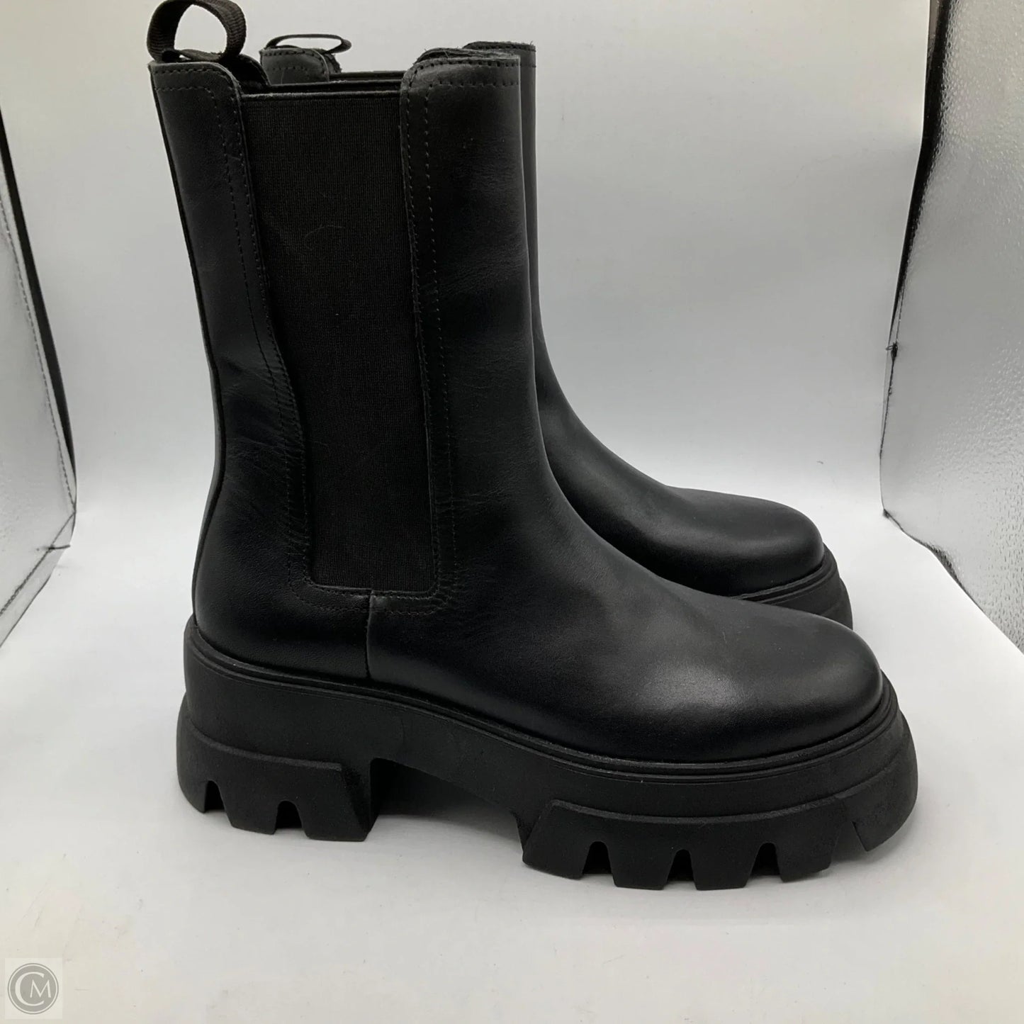 Boots Mid-calf Flats By Cmb In Black, Size: 8.5