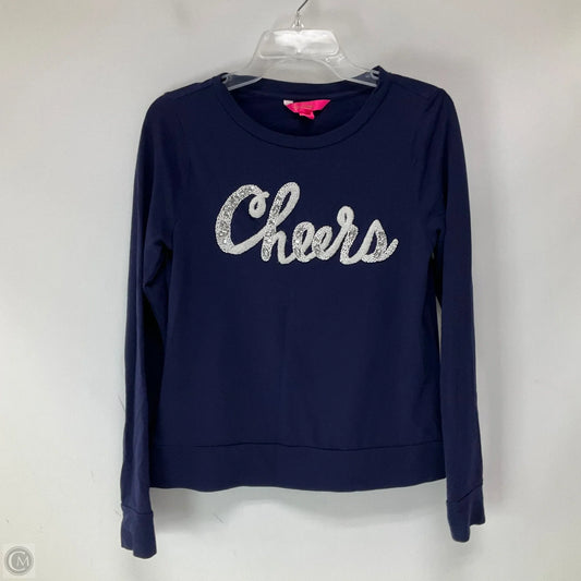 Top Long Sleeve Designer By Lilly Pulitzer In Navy, Size: S