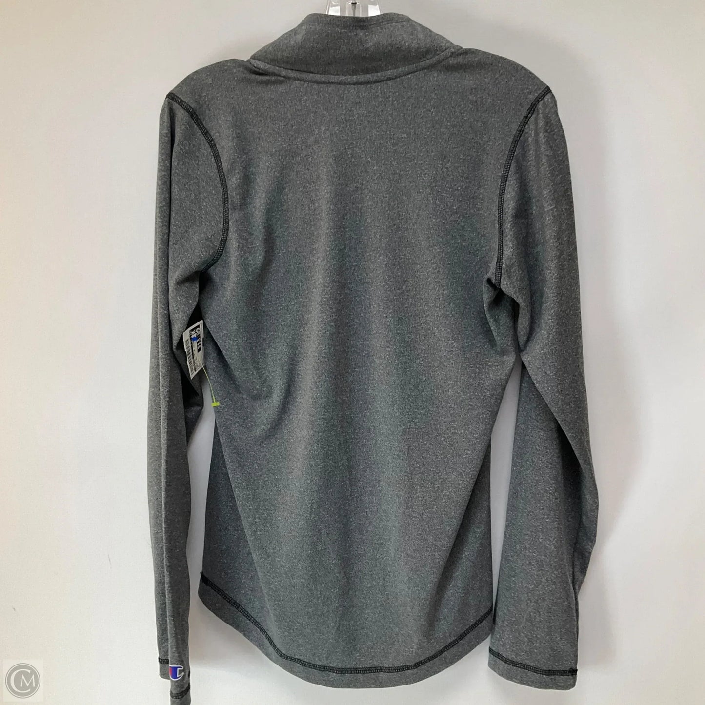 Athletic Top Long Sleeve Collar By Champion In Grey & Red, Size: M