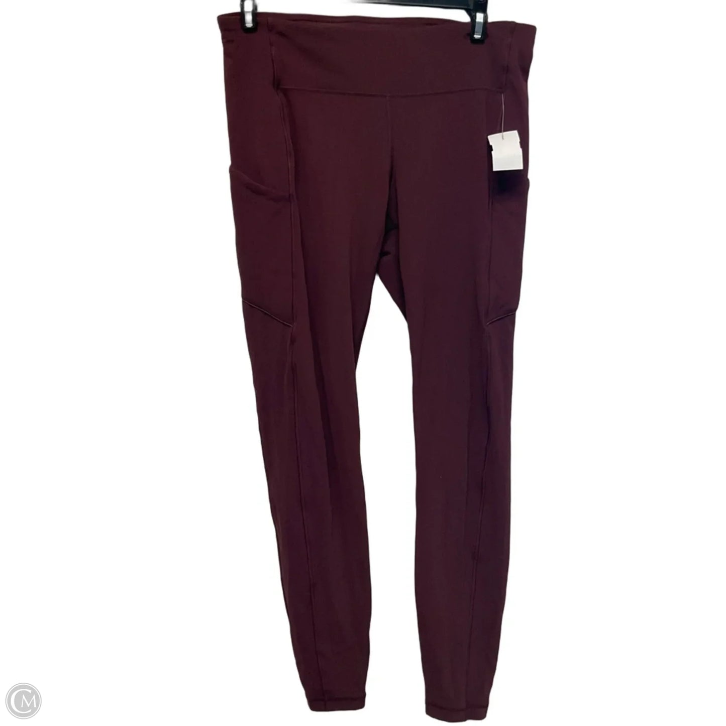 Athletic Leggings By Lululemon In Maroon, Size: 8