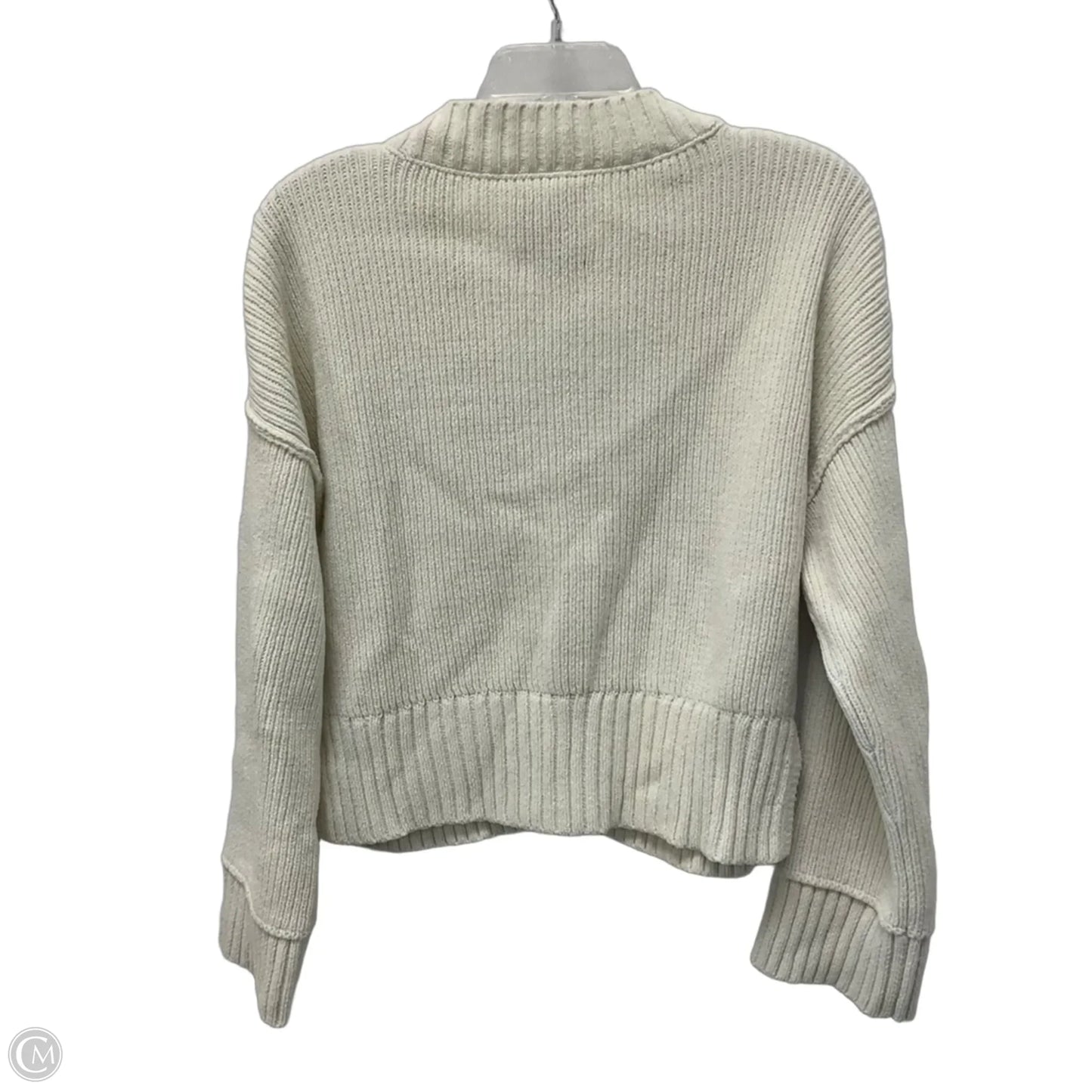 Sweater Cardigan By Abercrombie And Fitch In Cream, Size: Xs