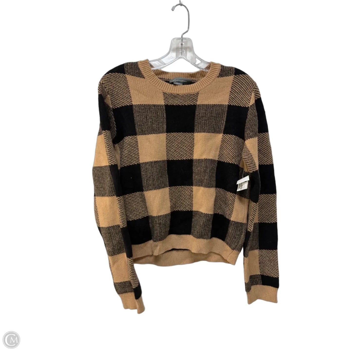 Sweater By Anthropologie In Plaid Pattern, Size: S