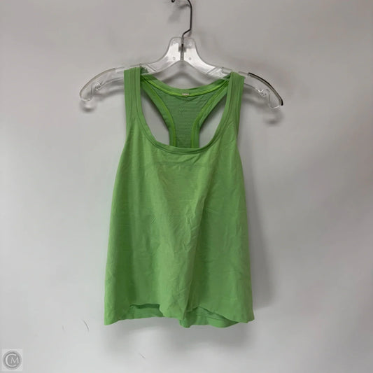 Athletic Tank Top By Lululemon In Green, Size: 8