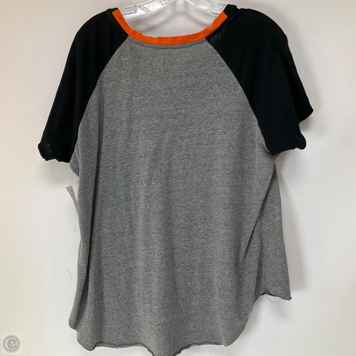 Top Short Sleeve By Touch Me Knits In Grey, Size: 2x