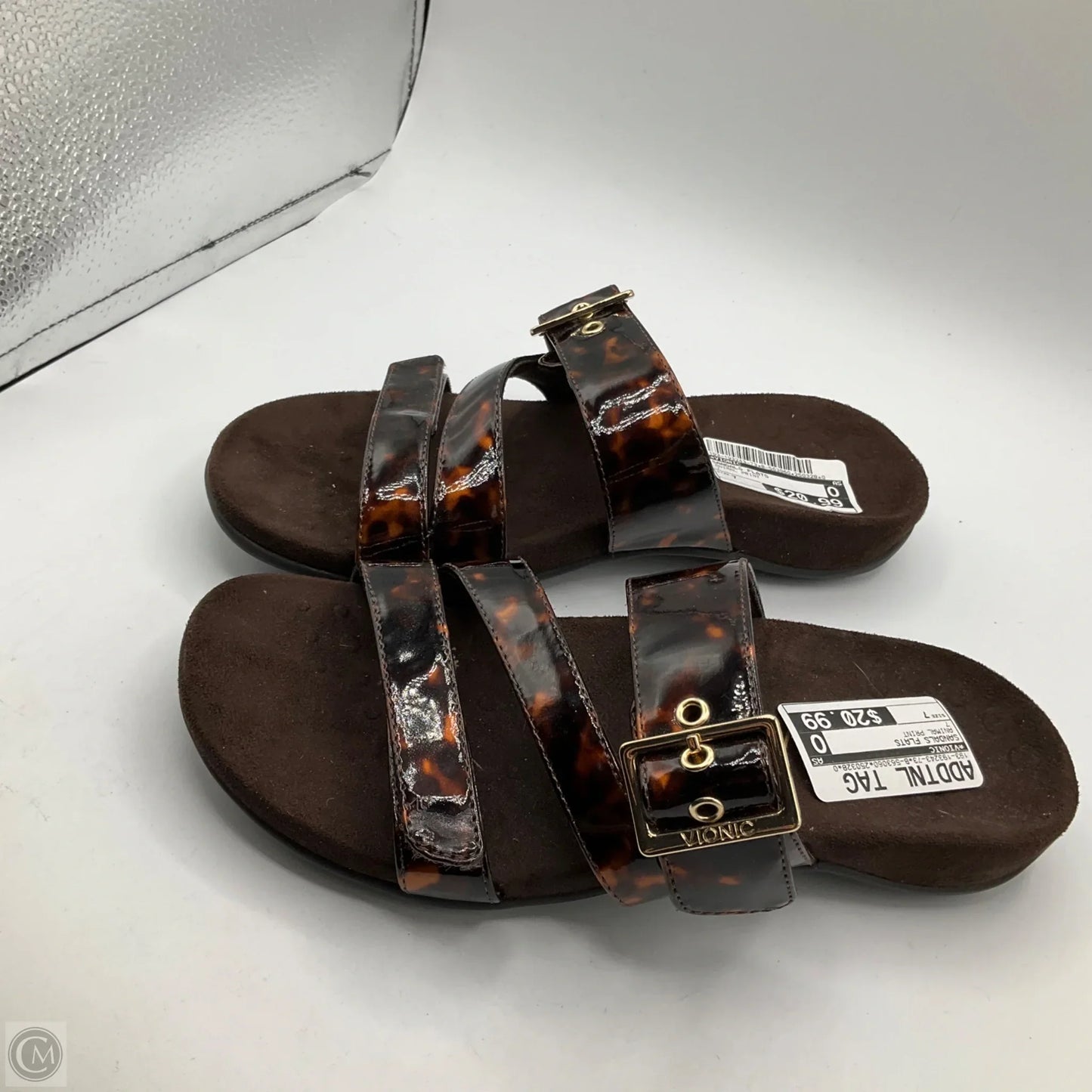 Sandals Flats By Vionic In Animal Print, Size: 7