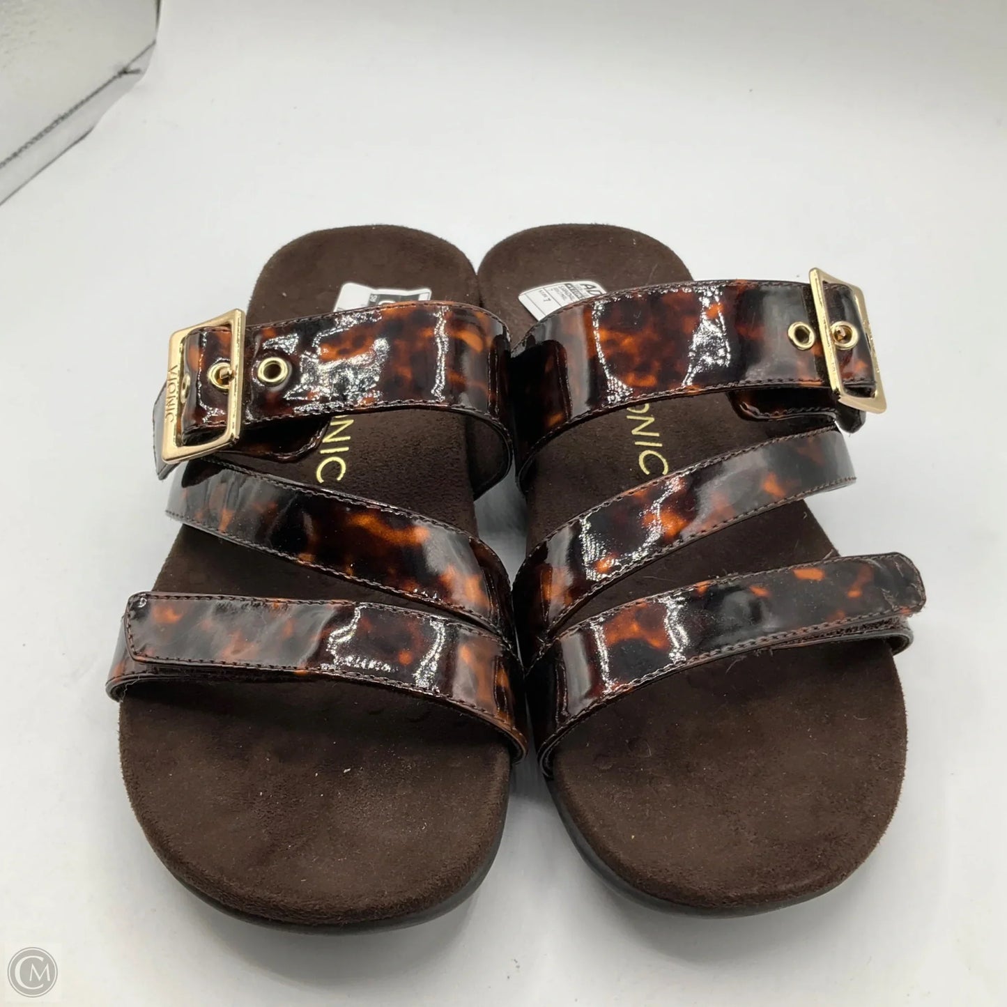 Sandals Flats By Vionic In Animal Print, Size: 7