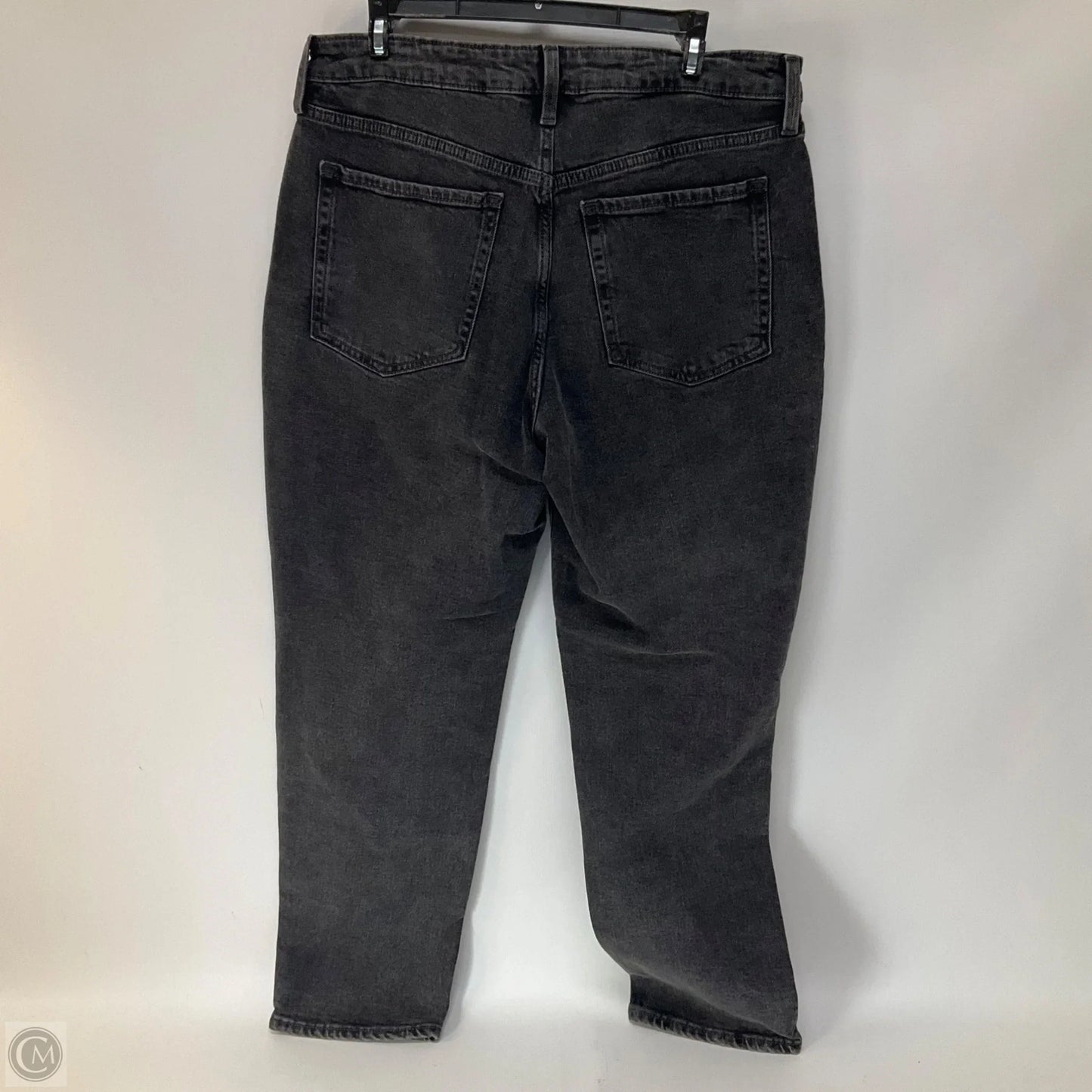 Jeans Straight By Old Navy In Black Denim, Size: 12